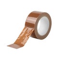 Coppercolored adhesive tape on a roll transparent background Royalty Free Stock Photo