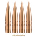 Coppered bullets with gloss effect. Royalty Free Stock Photo