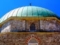 coppergreen cupola with patina on the Mosque of Pasha Qasim in Pecs, Hungary Royalty Free Stock Photo