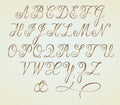 Copperplatse Monogram Alphabet Royalty Free Stock Photo