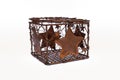 Coppery basket / box with star ornament