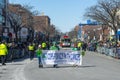 Cops for Kids with Cancer in Saint Patrick`s Day parade Boston, USA Royalty Free Stock Photo