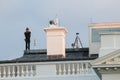 Cops on top The White House.Washington, D.C. United States of America Royalty Free Stock Photo