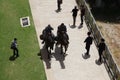 Cops tour with horses in Jerusalem