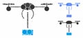 Copter Shipment Composition Icon of Spheric Items