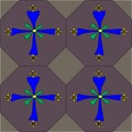 Coptic cross seamless tile pattern