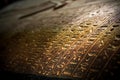 Coptic writings on a coffen of Mummy