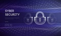 Coputer internet cyber security background. Cyber crime vector illustration. digital lock vector illustration EPS 10.