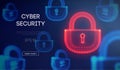 Coputer internet cyber security background. Cyber crime vector illustration. digital lock vector illustration EPS 10.