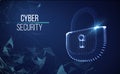 Coputer internet cyber security background. Cyber crime vector illustration. digital lock