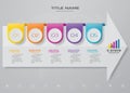 5 steps of arrow infografics template. for your presentation. Royalty Free Stock Photo