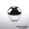Metallic Reflective Chrome Sphere. Vector Illustration Royalty Free Stock Photo