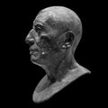 Copy of ancient statue Lucius Caecilius Iucundus. Head and shoulders detail of the ancient man sculpture. Antique face Royalty Free Stock Photo