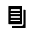 Copy black glyph ui icon Royalty Free Stock Photo