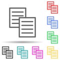 copy character multi color style icon. Simple thin line, outline vector of web icons for ui and ux, website or mobile application Royalty Free Stock Photo