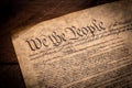 A copy of the constitution of the United States of America Royalty Free Stock Photo