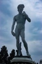 Replica of David\'s statue sculpted by italian artist Michelangelo and situated in Piazzale Michelangelo , Florence, Italy Royalty Free Stock Photo