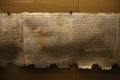 Copy of the Dead Sea Scrolls in Qumran