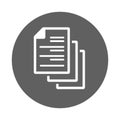 Copy, documents, files icon. Gray vector graphics