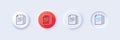 Copy documents line icon. Doc file duplicates sign. Line icons. Vector