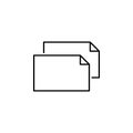 Copy duplicate file outline icon. Signs and symbols can be used for web, logo, mobile app, UI, UX