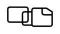 Copy or duplicate files icon, document management, data handling vector design Generative AI Royalty Free Stock Photo