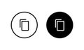 Copy, Duplicate Icon Vector in Circle Line