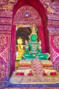 Emerald Buddha image in Ubosot of Wat Phra Singh, Chiang Mai, Thailand Royalty Free Stock Photo