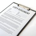 Copy file document sign isolated on white