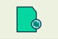 Copy File icon. icon related to UI elements. suitable for web site, app, user interfaces,element, printable etc. flat line icon Royalty Free Stock Photo