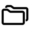 Copy folder icon design Royalty Free Stock Photo