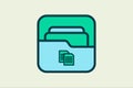 Copy Folder icon. icon related to UI elements. suitable for web site, app, user interfaces,element, printable etc. flat line icon Royalty Free Stock Photo
