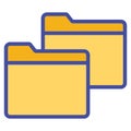 Copy folder Isolated Vector icon which can easily modify or edit Royalty Free Stock Photo
