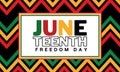 Juneteenth Freedom Day. African-American Independence Day Celebration