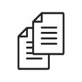 Copy icon Simple thin outline
