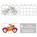 Copy the image using grid. Motorbike