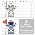 Copy the image using grid, the simple educational kid game.