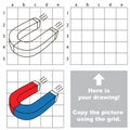 Copy the image using grid, the simple educational kid game.