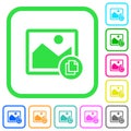 Copy image vivid colored flat icons