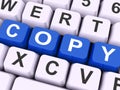 Copy Key Shows Copying Duplicating Or Replicate