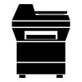 Copy machine Printer Copier for office Photocopier Duplicate equipment icon black color vector illustration flat style image