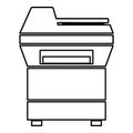 Copy machine Printer copier for office Photocopier Duplicate equipment icon outline black color vector illustration flat style Royalty Free Stock Photo