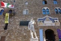 Copy of Michelangelo`s David at the entrance of the Palazzo Vecchio