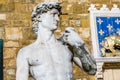 Copy of Michelangelo`s sculpture of David. Made of Luigi Arrighetti 1910 in Florence Royalty Free Stock Photo