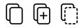 Copy Paste Icons Black and White Vector