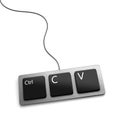 Copy paste keyboard (plagiarist tool) Royalty Free Stock Photo