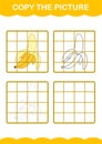 Copy the picture with Banana. Worksheet for kids