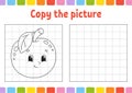 Copy the picture. Coloring book pages for kids. Education developing worksheet. Game for children. Handwriting practice. Funny Royalty Free Stock Photo