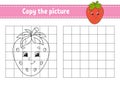 Copy the picture. Coloring book pages for kids. Education developing worksheet. Game for children. Handwriting practice. Funny Royalty Free Stock Photo