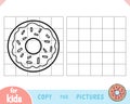 Copy the picture, education game for children, Donut